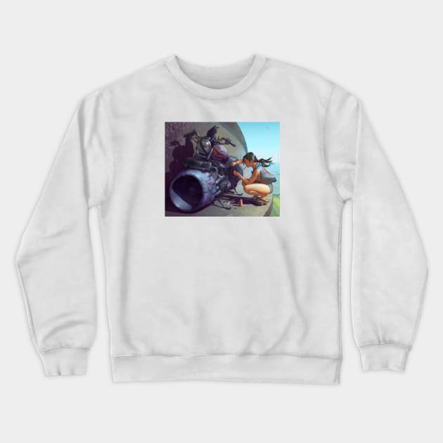 Sky Bike Crewneck Sweatshirt by stevenstahlberg